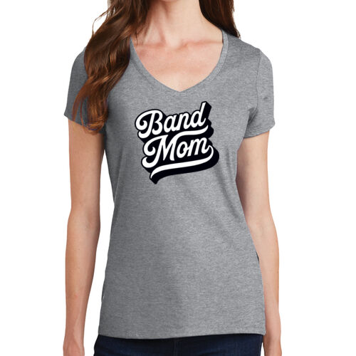 Band Mom  - Ladies Fan Favorite V Neck Tee Thumbnail