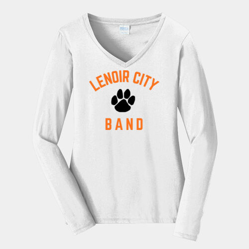 LCBA - Ladies Long Sleeve Fan Favorite V Neck Tee Thumbnail