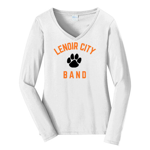 LCBA - Ladies Long Sleeve Fan Favorite V Neck Tee Thumbnail