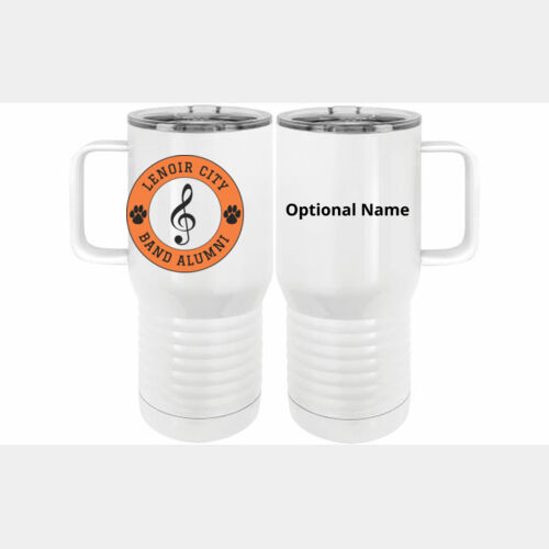 LCBA Personalized  - 20 oz. Insulated Stainless White Travel Mug w/Slider Lid Thumbnail