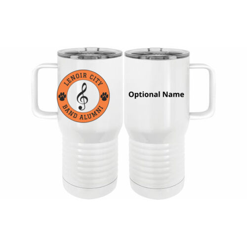 LCBA Personalized  - 20 oz. Insulated Stainless White Travel Mug w/Slider Lid Thumbnail