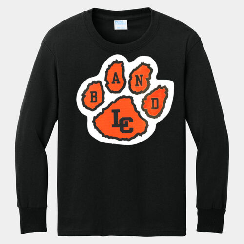 Paw Print Printed Youth Long Sleeve Tee Thumbnail