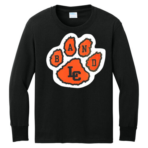 Paw Print Printed Youth Long Sleeve Tee Thumbnail
