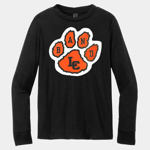 Band Paw Print Printed Youth Long Sleeve Tee Thumbnail