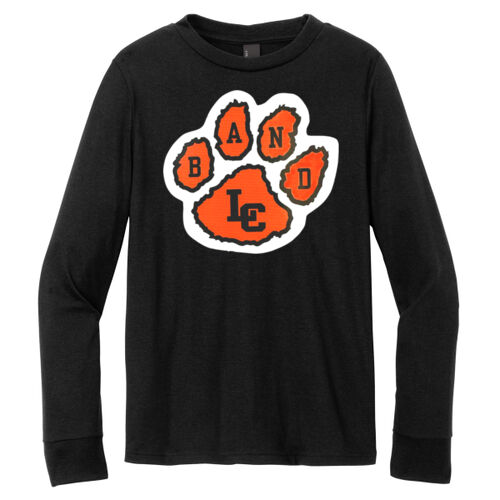 Band Paw Print Printed Youth Long Sleeve Tee Thumbnail