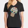 Ladies Core Cotton V-Neck Tee Thumbnail